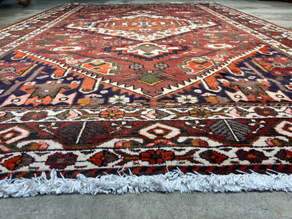 6'5"x9'9" Hand-Knotted 100% Wool Pile Bakhtiarie Carpet - Area Rug