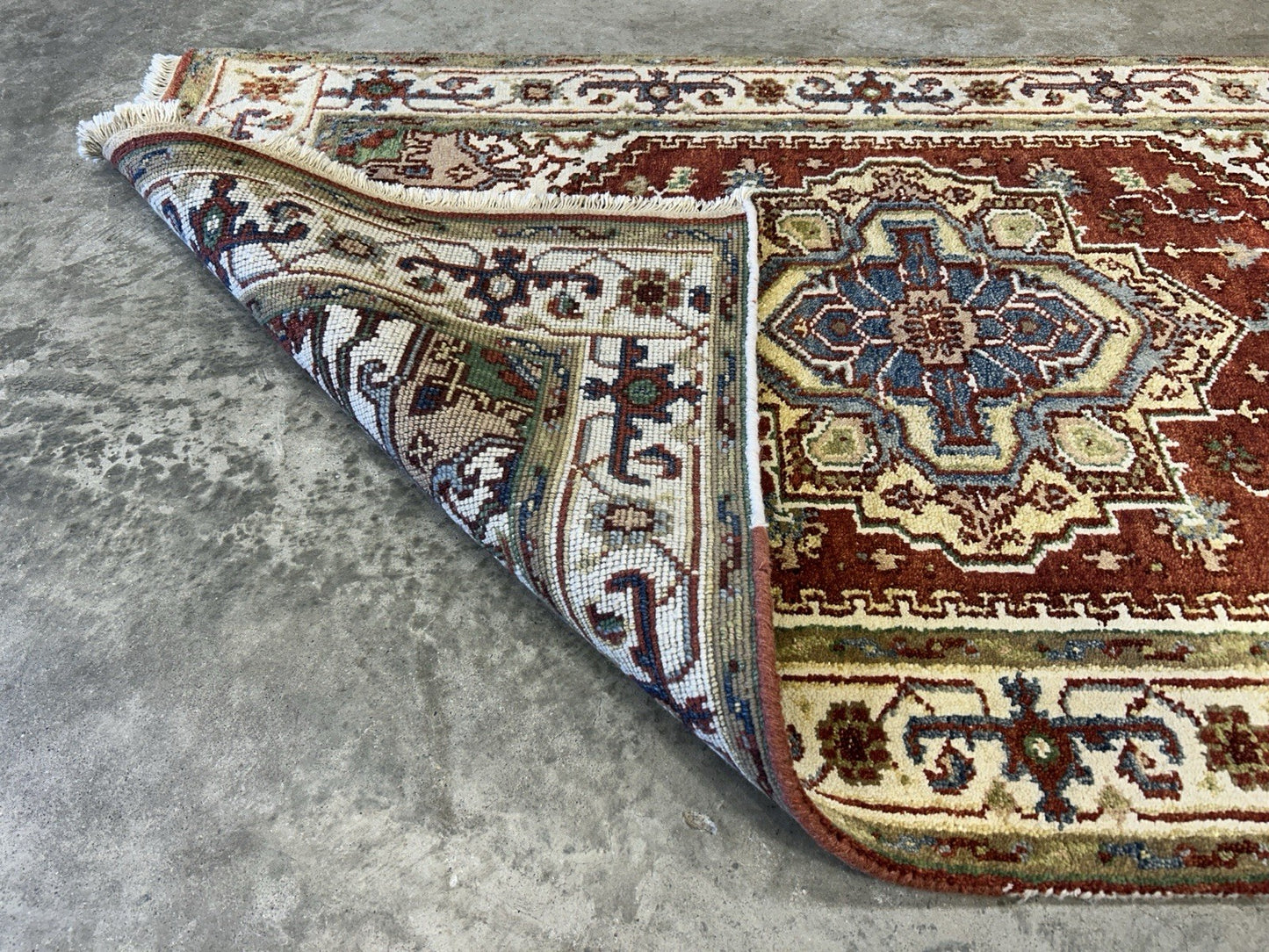 3’x4’11” Hand-Knotted 100% Wool Indoserapi Area Rug - Carpet