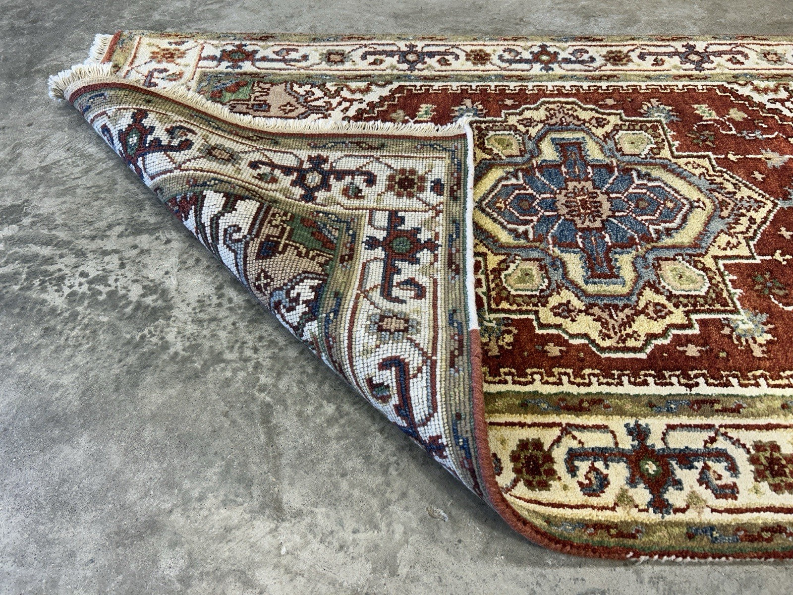 3’x4’11” Hand-Knotted 100% Wool Indoserapi Area Rug - Carpet