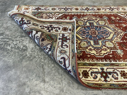 3’x4’11” Hand-Knotted 100% Wool Indoserapi Area Rug - Carpet