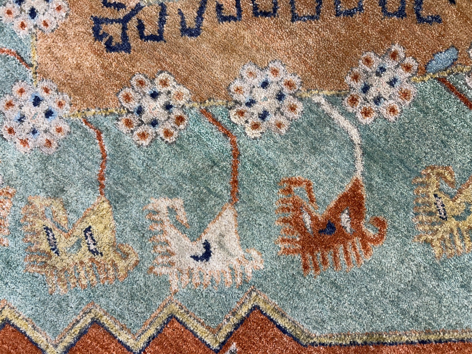 9'2"x11'11" Hand-Knotted 100%  Wool Pile IndoSerapi Rug