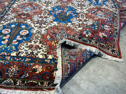 6'7"x9'5" Hand-Knotted 100% Lamb Wool Bakhtiarie Carpet - Area Rug