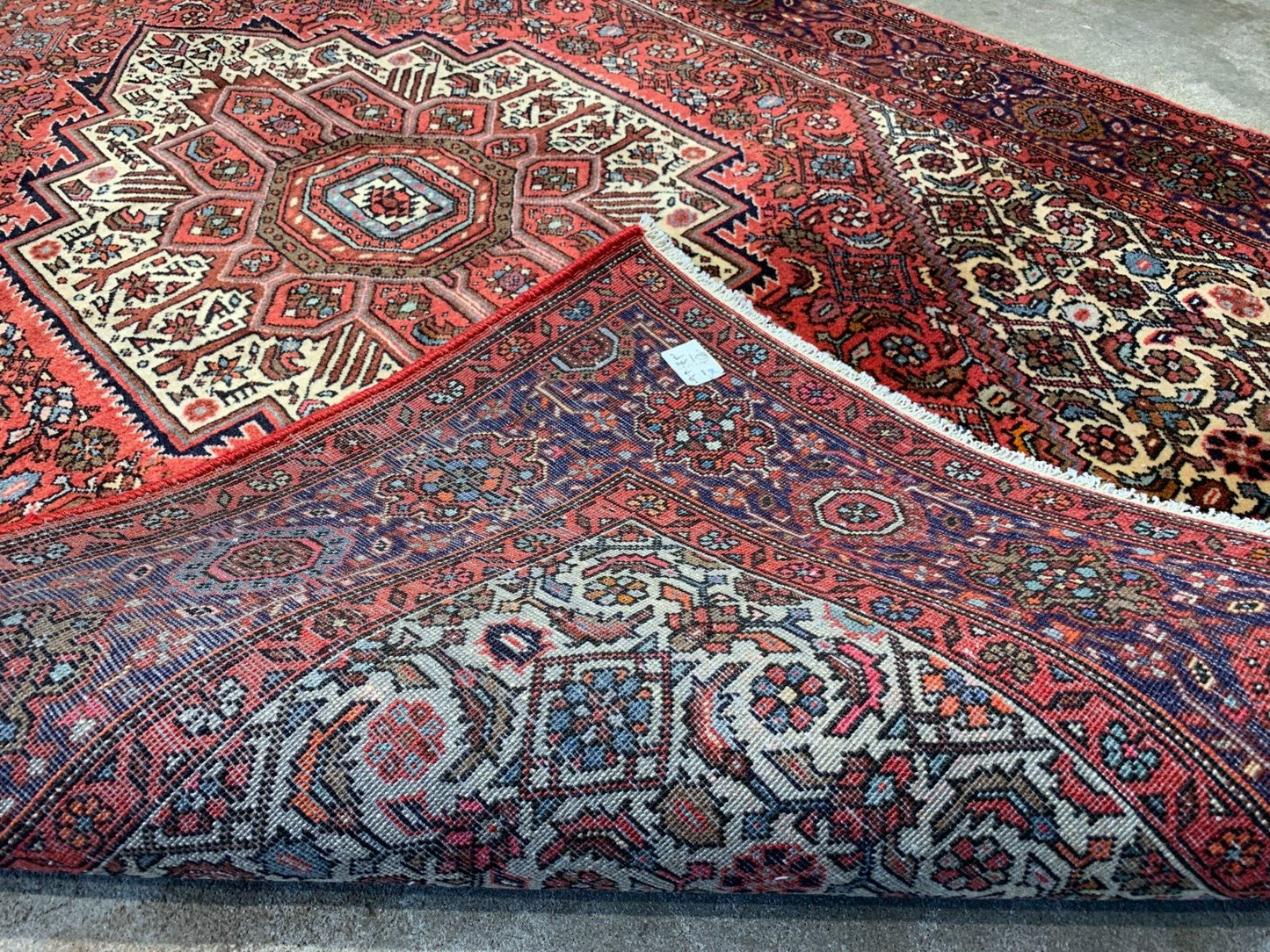 4'1"x6'3" Hand-Knotted 100% Wool Pile Bijare Gholtoghe Carpet - Area Rug