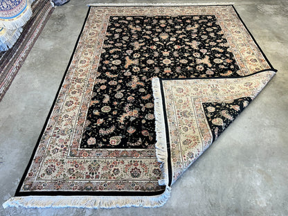 8'9"x11'6" Hand-Knotted Wool & Silk Blend Oriental Rug