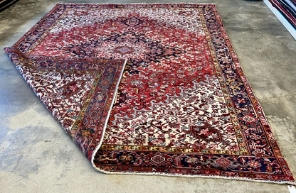 10'x12'4" Hand-Knotted 100% Lamb Wool Herize Carpet - Area Rug