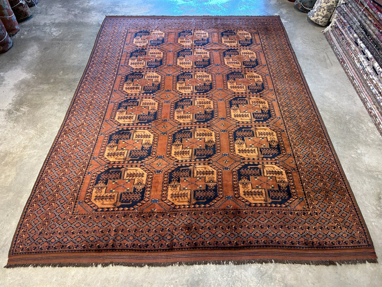 8'8"x12'1" Hand-Knotted 100%  Wool Pile Bokhara Rug