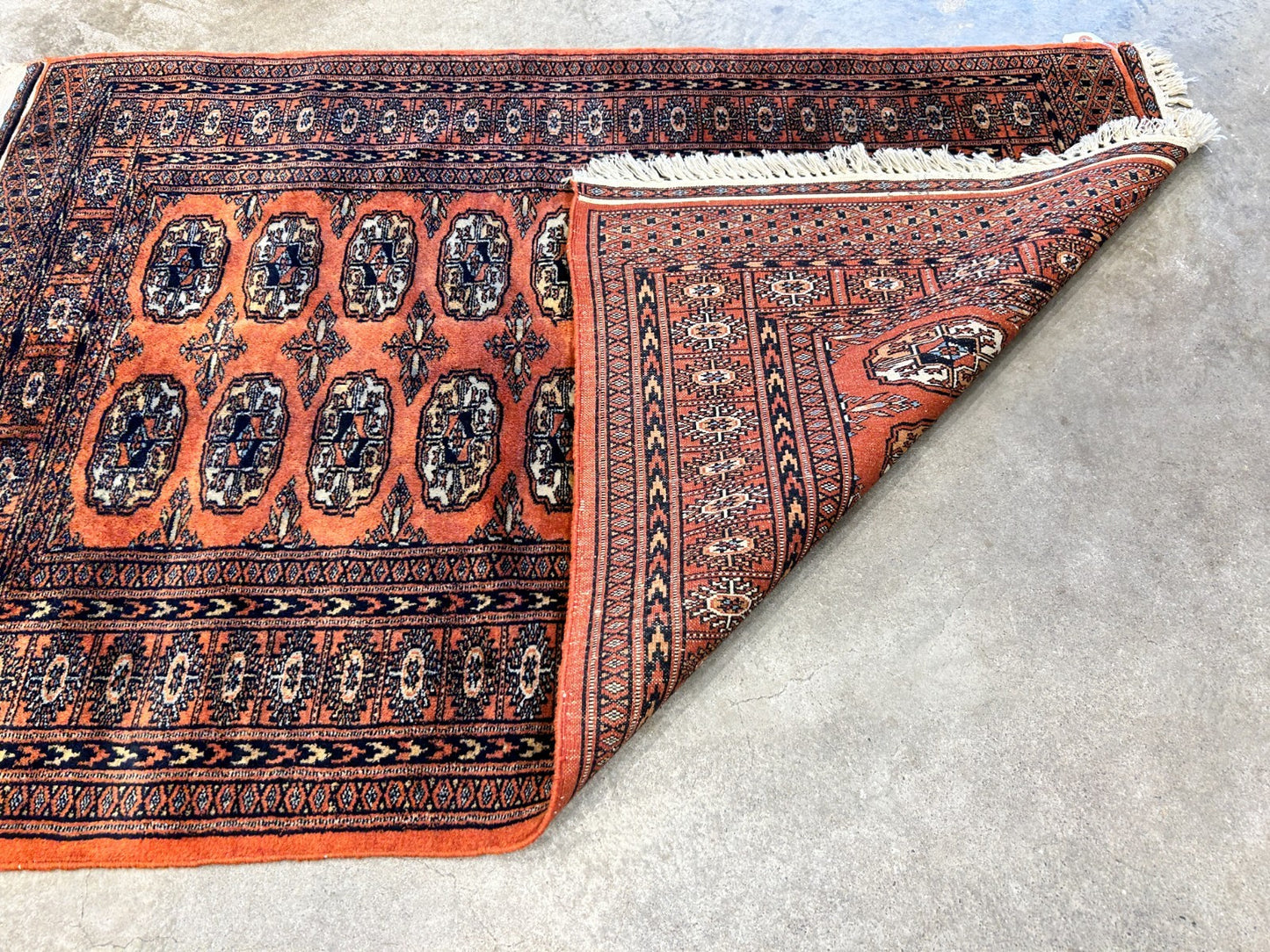 2'8"x3'11" Hand-Knotted 100% Wool Pile Bokhara Rug