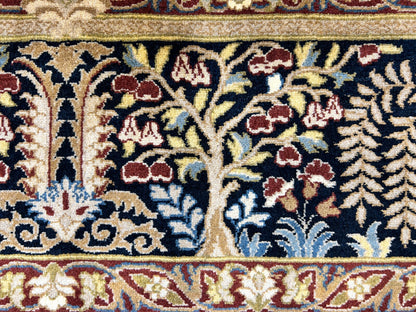 9'2"x12'4" Fine Hand-Knotted 100% Wool Pile Floral Carpet - Area Rug