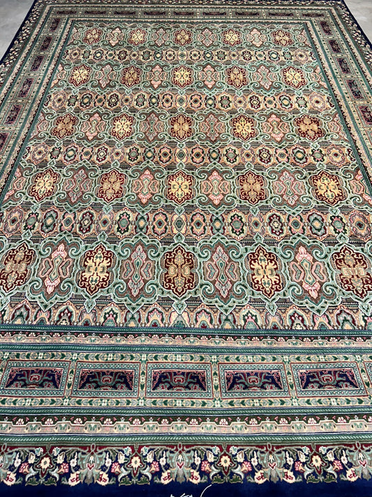 8'10"x11'10" Hand-Knotted 100% Wool Pile Oriental Rug