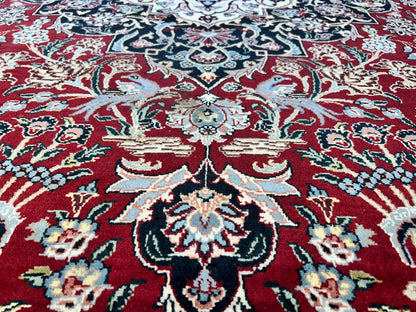 9'1"x12'4" Hand-Knotted 100% Wool Pile Oriental Rug