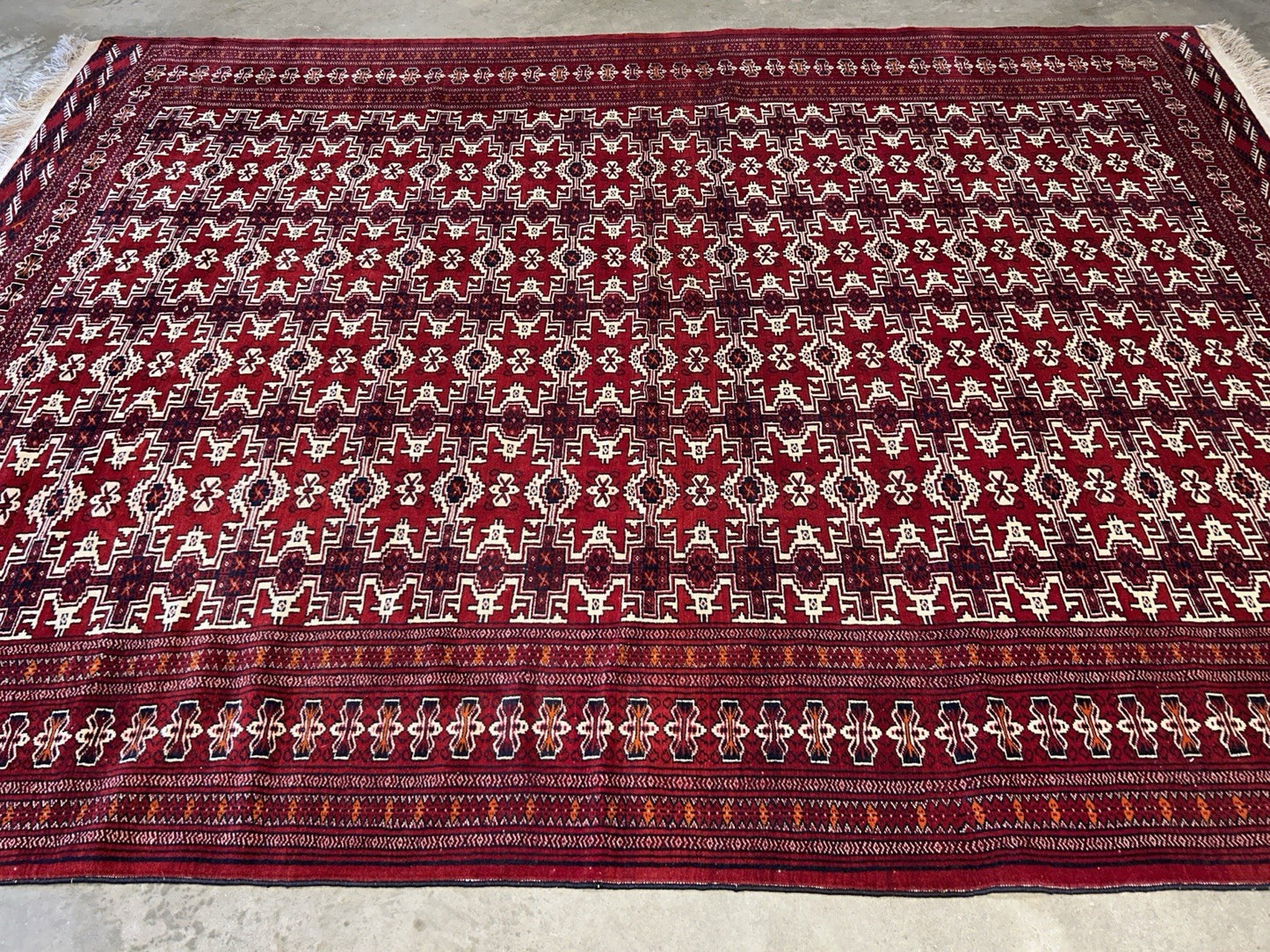 7’7”x10’ Hand-Knotted 100% Wool Pile Bokhara Area Rug - Carpet