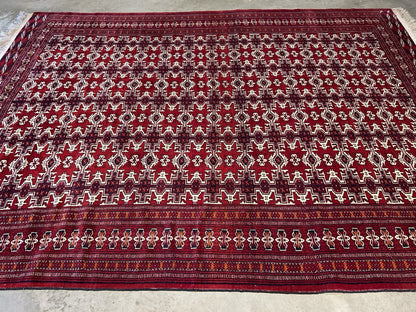 7’7”x10’ Hand-Knotted 100% Wool Pile Bokhara Area Rug - Carpet