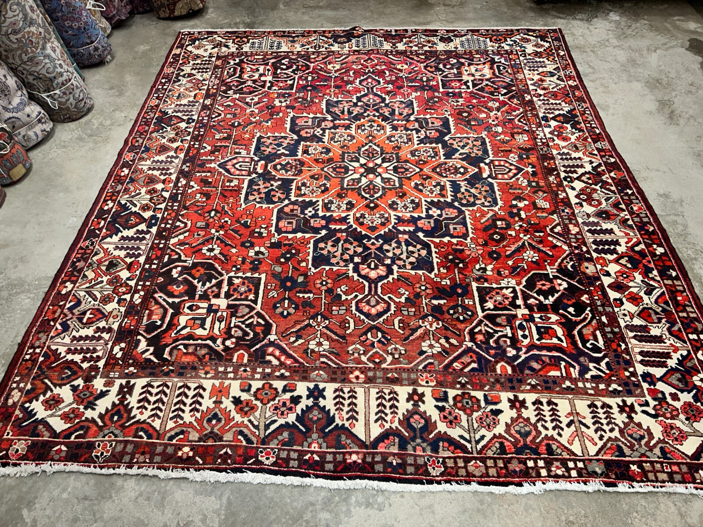 10'3"x12'2" Hand-Knotted 100% Wool Pile Bakhtiarie Rug