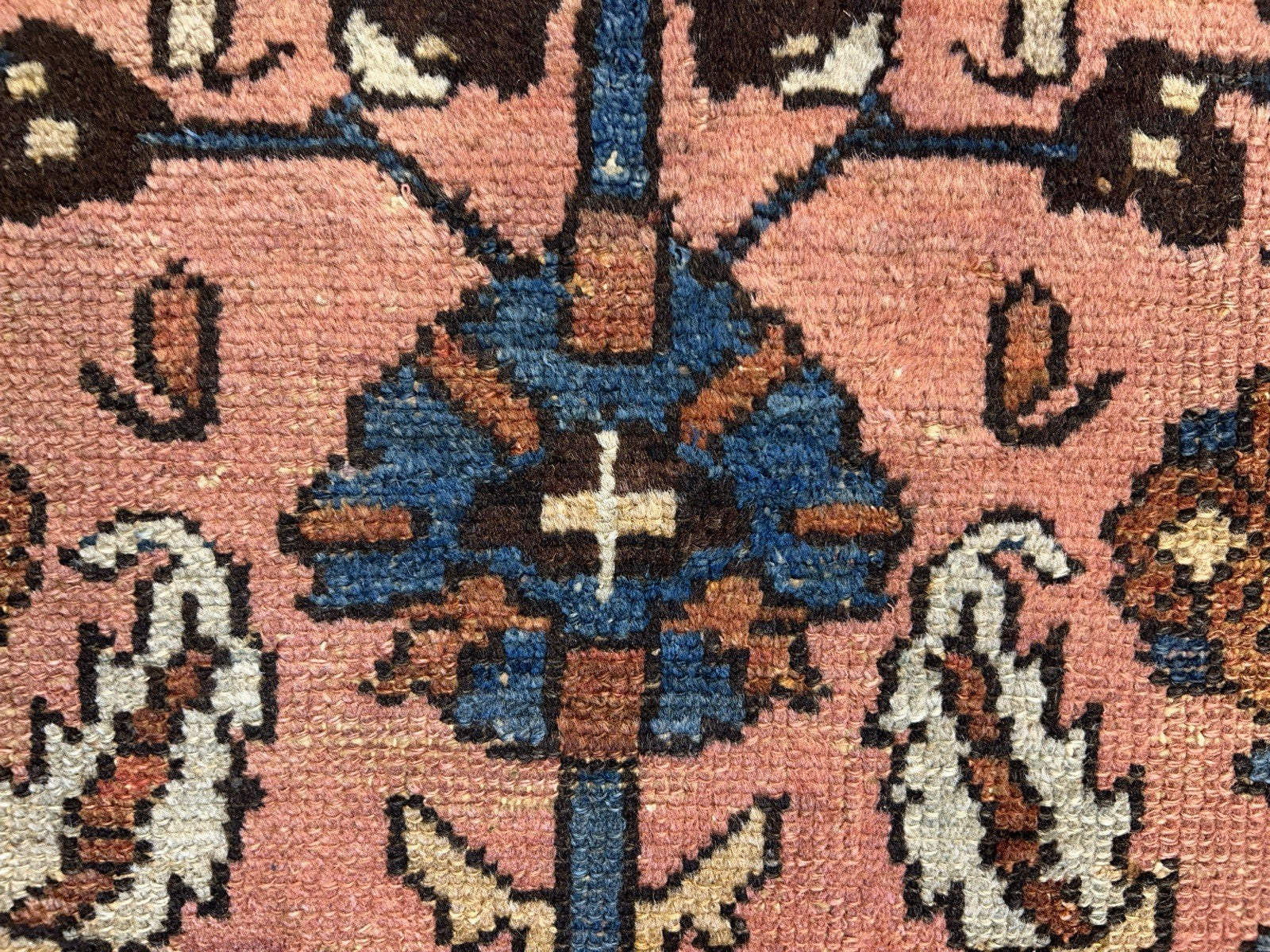 3’3”x6’ Antique Hand-Knotted 100% Wool Pile Hamadane Area Rug - Carpet