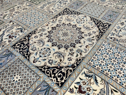 6'9"x10'2" Extra Fine Hand-Knotted Wool & Silk Habibian Naine Rug - Area Carpet