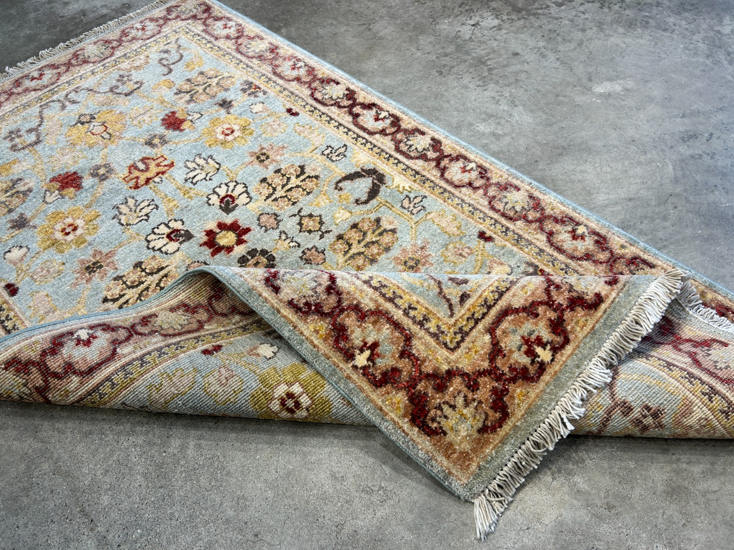 3'x5'2" Fine Hand-Knotted 100% Wool Pile Pakpishawar Area Rug