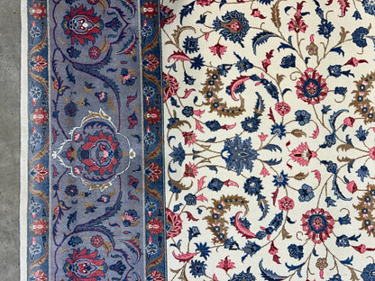 9'2"x12'1" Hand-Knotted 100% Wool Pile Oriental Rug