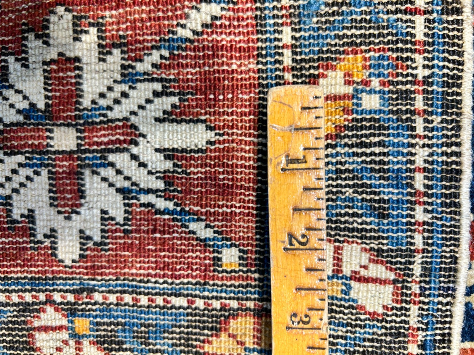 Collector Item -  4'x6'3" Antique Hand-Knotted 100% Wool Pile Kazak Rug