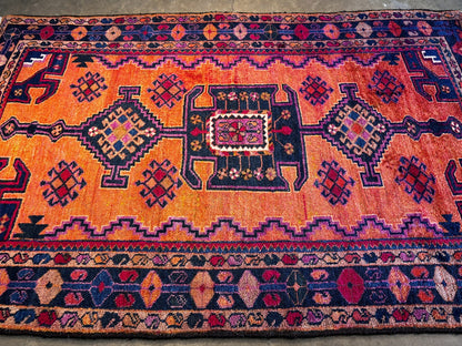 4'9" x 7'7'' Hand-Knotted 100% Wool Carpet - Hamadane Area Rug