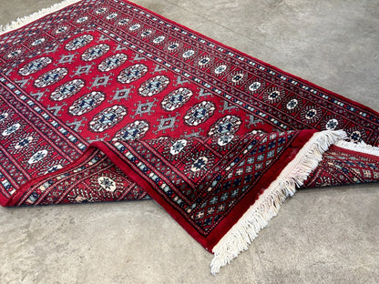 3'x5' Hand-Knotted 100% Wool Pile Bokhara Rug