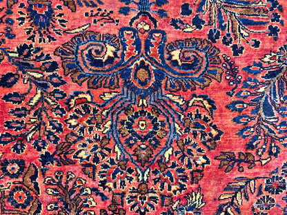 9'2"x11'4" Antique Fine Lamb Wool Sarouke Mohajeran Rug Hand-knotted Carpet