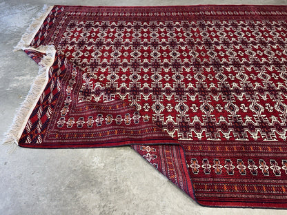 7’7”x10’ Hand-Knotted 100% Wool Pile Bokhara Area Rug - Carpet