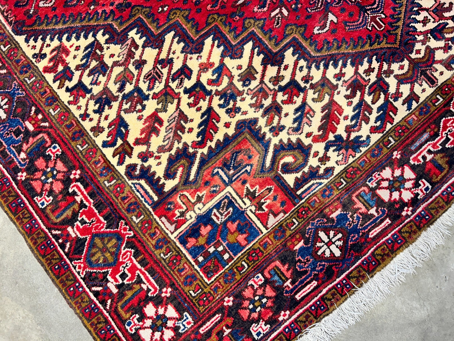 7'9"x11'2" Hand-Knotted 100% Wool Pile Herize Rug