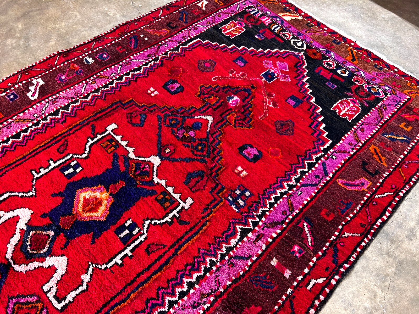 4'5" x 8'10'' Hand-Knotted 100% Lamb Wool Mousele Area Rug - Carpet