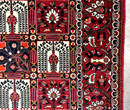 6'11"x10'3" Hand-Knotted 100% Lamb Wool Bakhtiarie Carpet - Area Rug