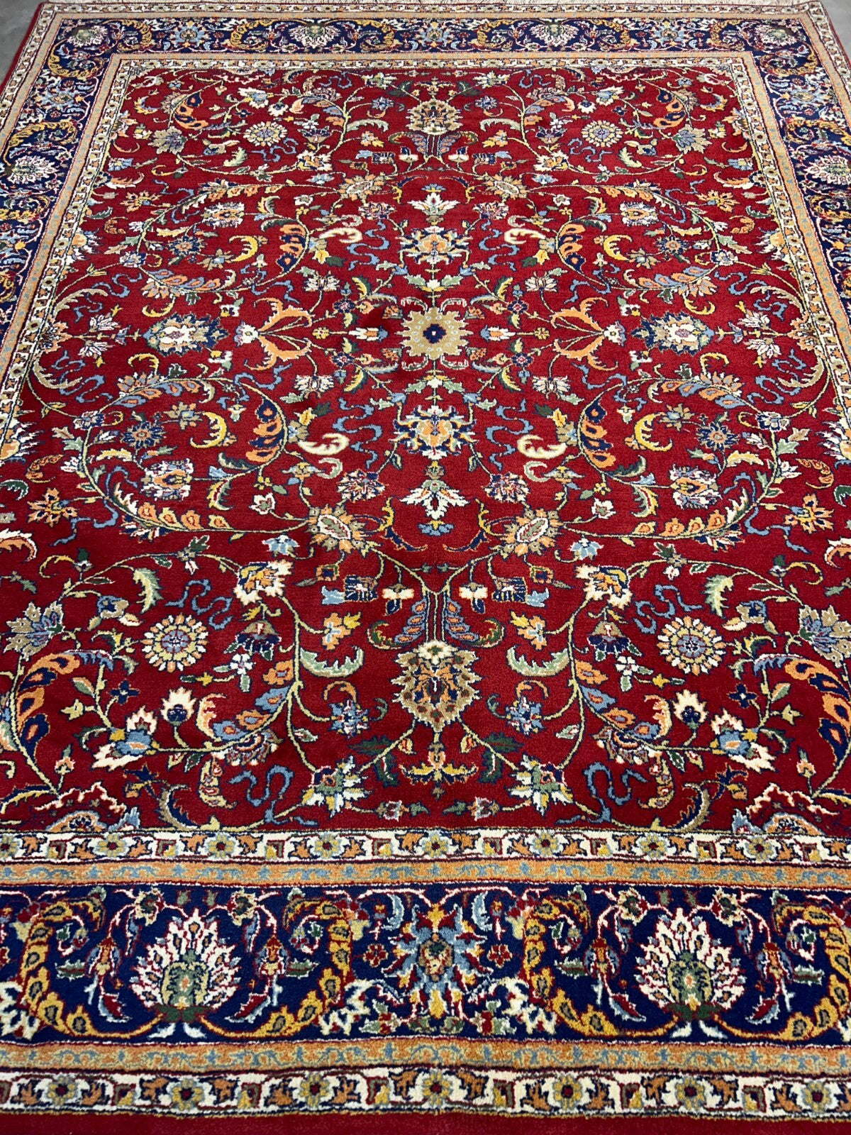 7'11"x9'7" Hand-Knotted 100% Wool Pile Qume Rug