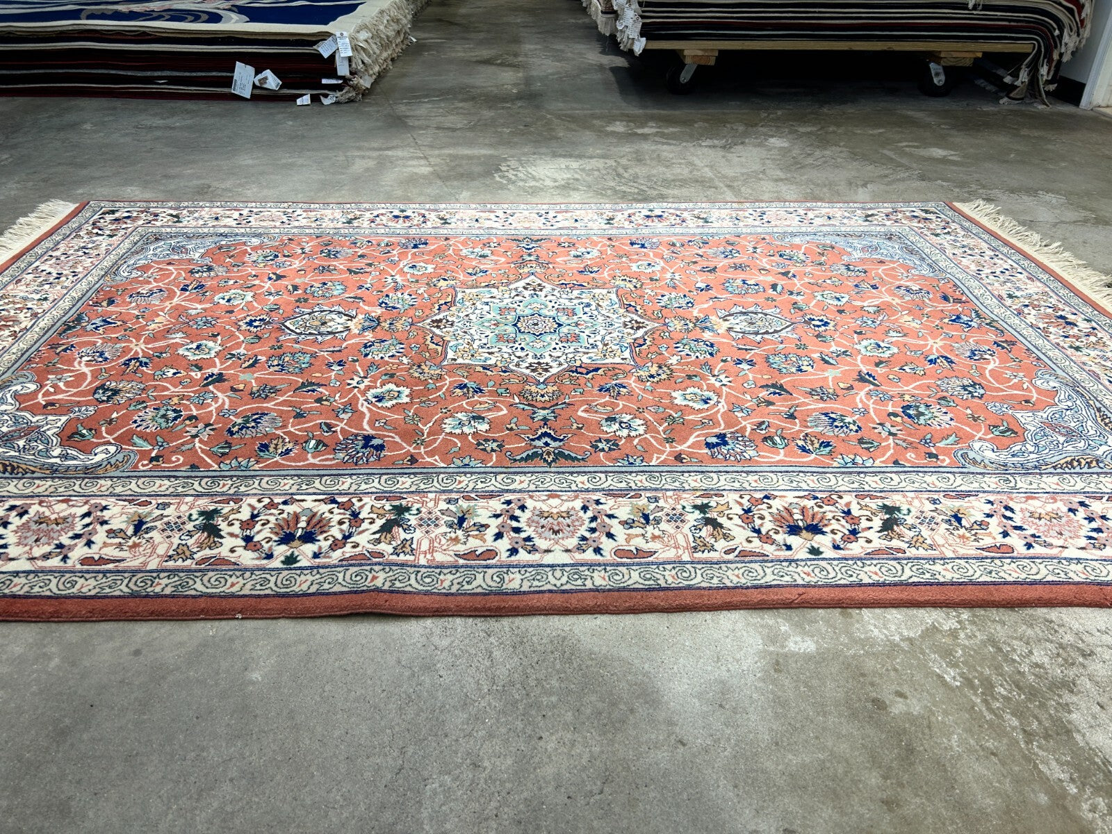 6'0"x9'1" Hand-Knotted 100% Wool Pile SinoPersian Carpet - Area Rug