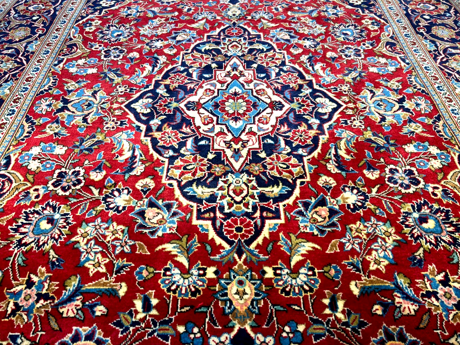 6'5"x10'6'' Hand-Knotted 100% Wool Pile Kashane Area Rug - Area Carpet