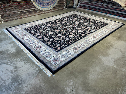 9'x12' Hand-Knotted 100% Lamb Wool Pile Oriental Rug