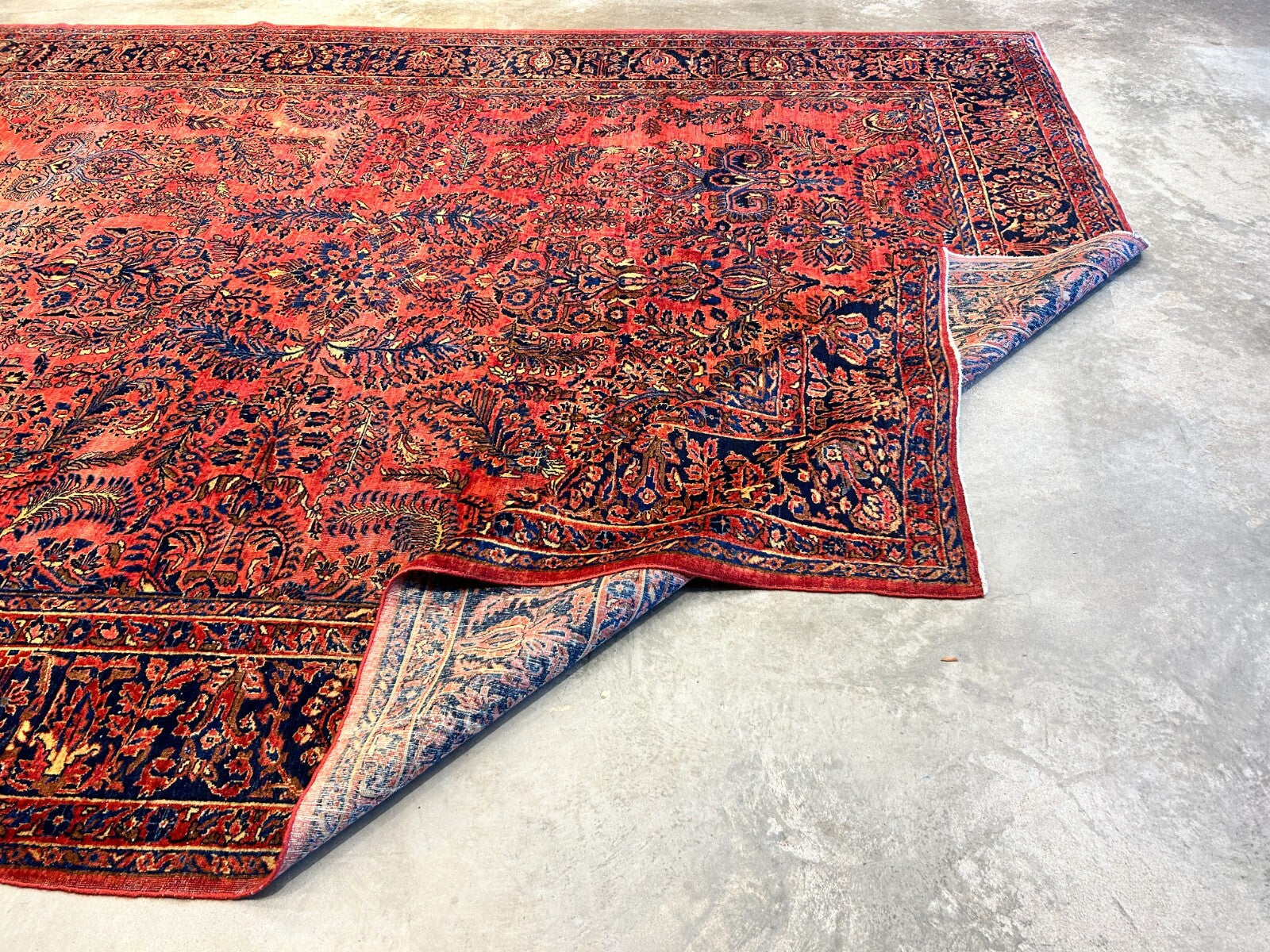 9'2"x11'4" Antique Fine Lamb Wool Sarouke Mohajeran Rug Hand-knotted Carpet