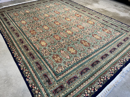 8'10"x11'10" Hand-Knotted 100% Wool Pile Oriental Rug