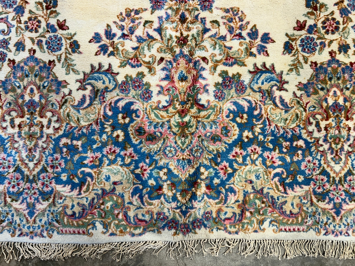 10'11"x14'9" Hand-Knotted 100% Wool Pile Kermane Area Rug - Carpet