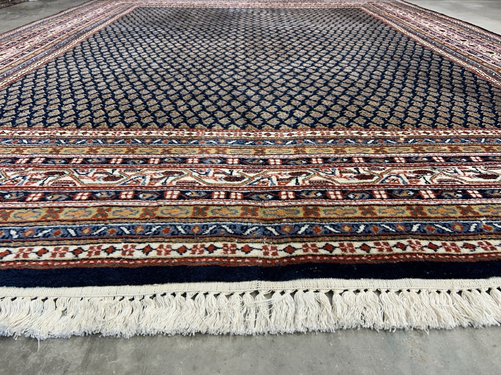 7’11”x10’ Vintage Hand-Knotted 100% Wool Pile Oriental Area Rug - Carpet