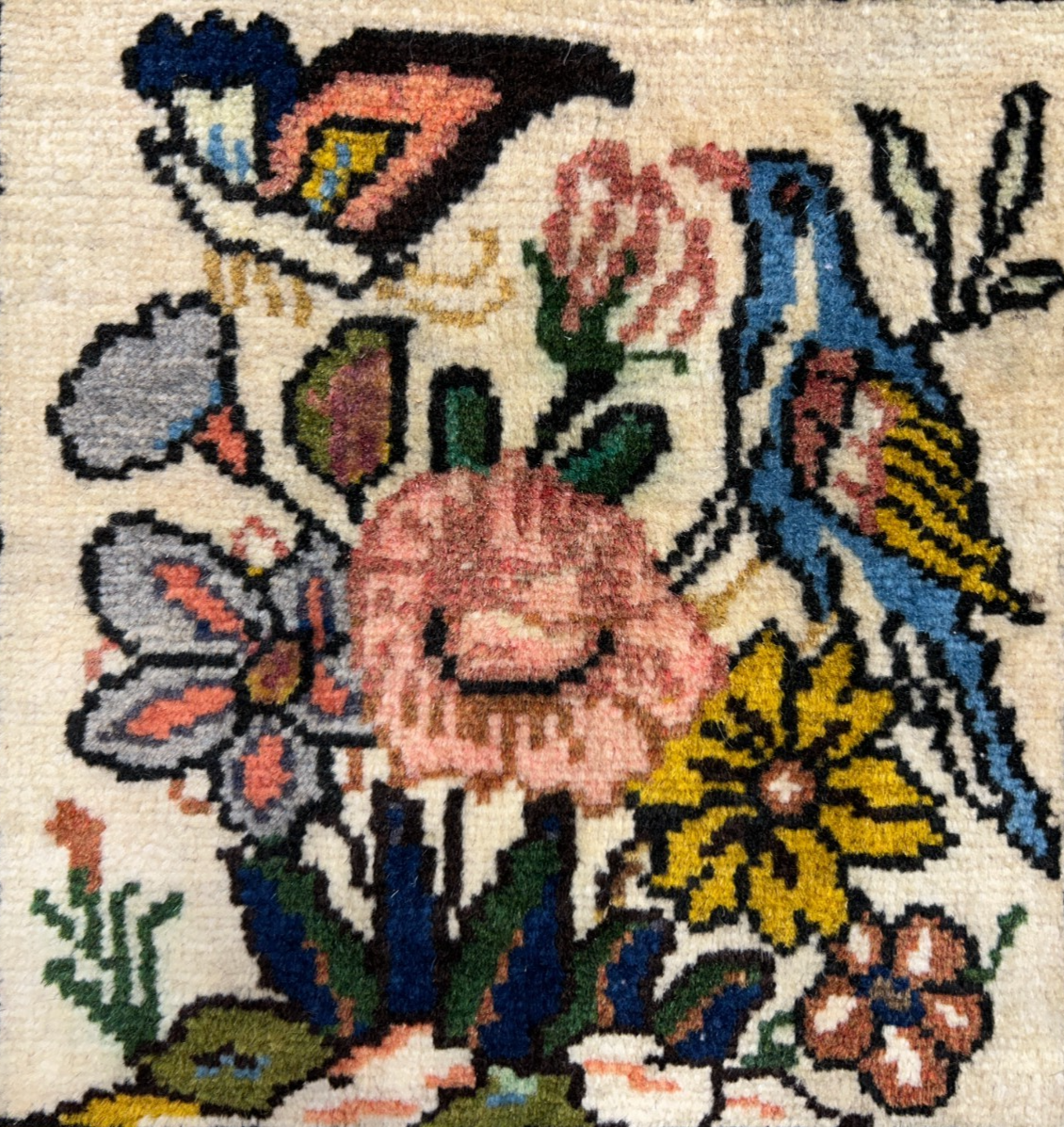 3'5"x5'2" Hand-Knotted 100% Wool Pile Bakhtiarie Area Rug - Carpet