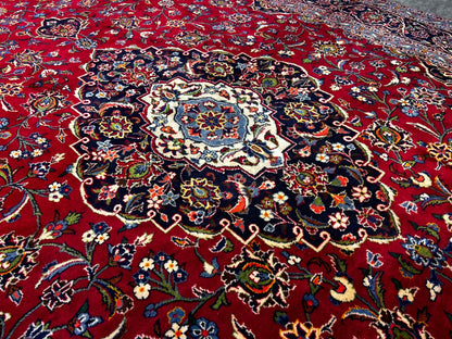 8'2"x12'4" Hand-Knotted 100% Wool Pile Kashane Area Rug - Carpet