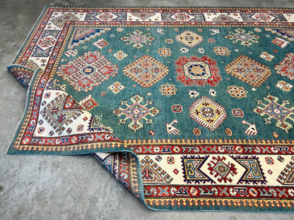 7'x10' Hand-Knotted 100% Wool Carpet - Fine Kazak Area Rug