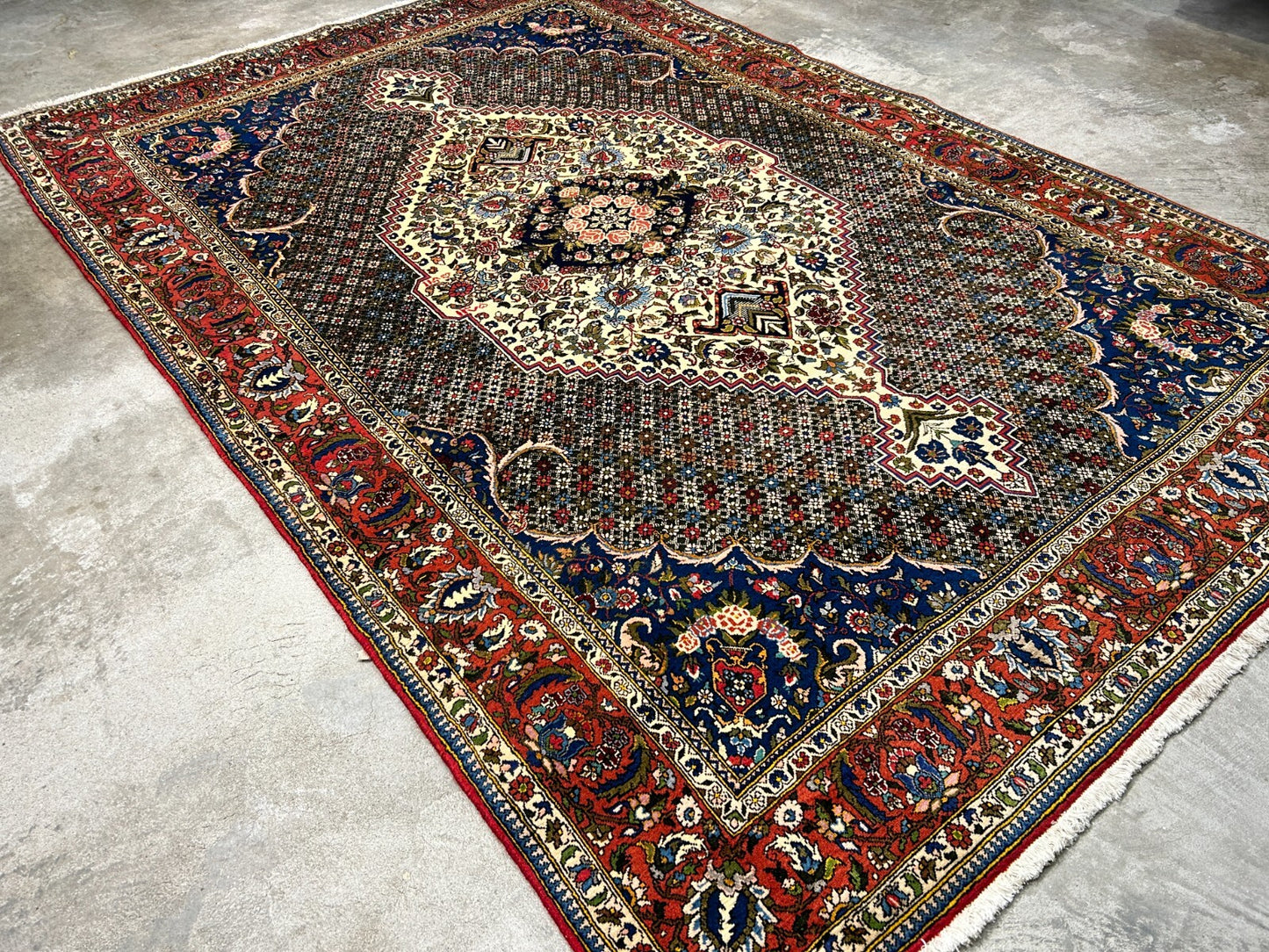 6'7"x9'9" Hand-Knotted 100% Wool Pile Bakhtiarie Carpet - Area Rug