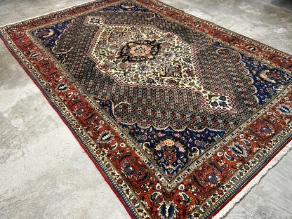 6'7"x9'9" Hand-Knotted 100% Wool Pile Bakhtiarie Carpet - Area Rug