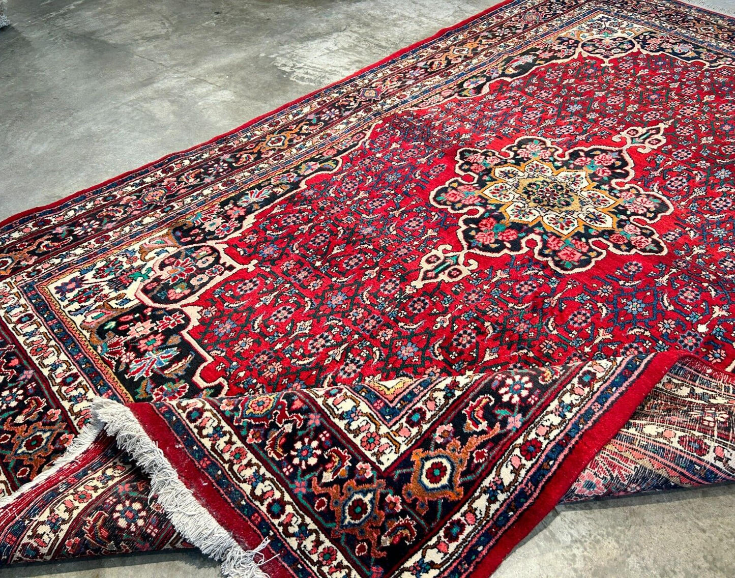 6'7"x10'6" Hand-Knotted 100% Wool Pile Bidjare Carpet - Area Rug