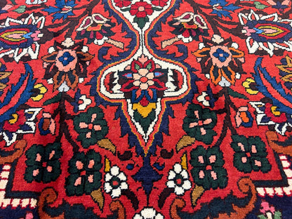 6'11"x9'8" Hand-Knotted 100% Wool Pile Bakhtiarie Carpet - Area Rug