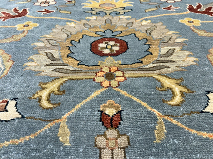 9'x12' Hand-Knotted 100% Wool Pile Mahal Design Carpet - Area Rug