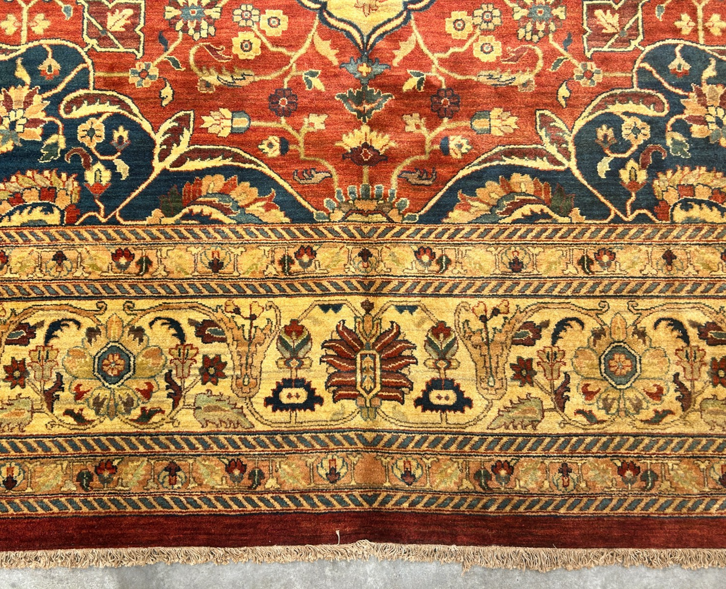 11'11"x15'5" Hand-Knotted 100% Wool Pile Herize Area Rug - Carpet