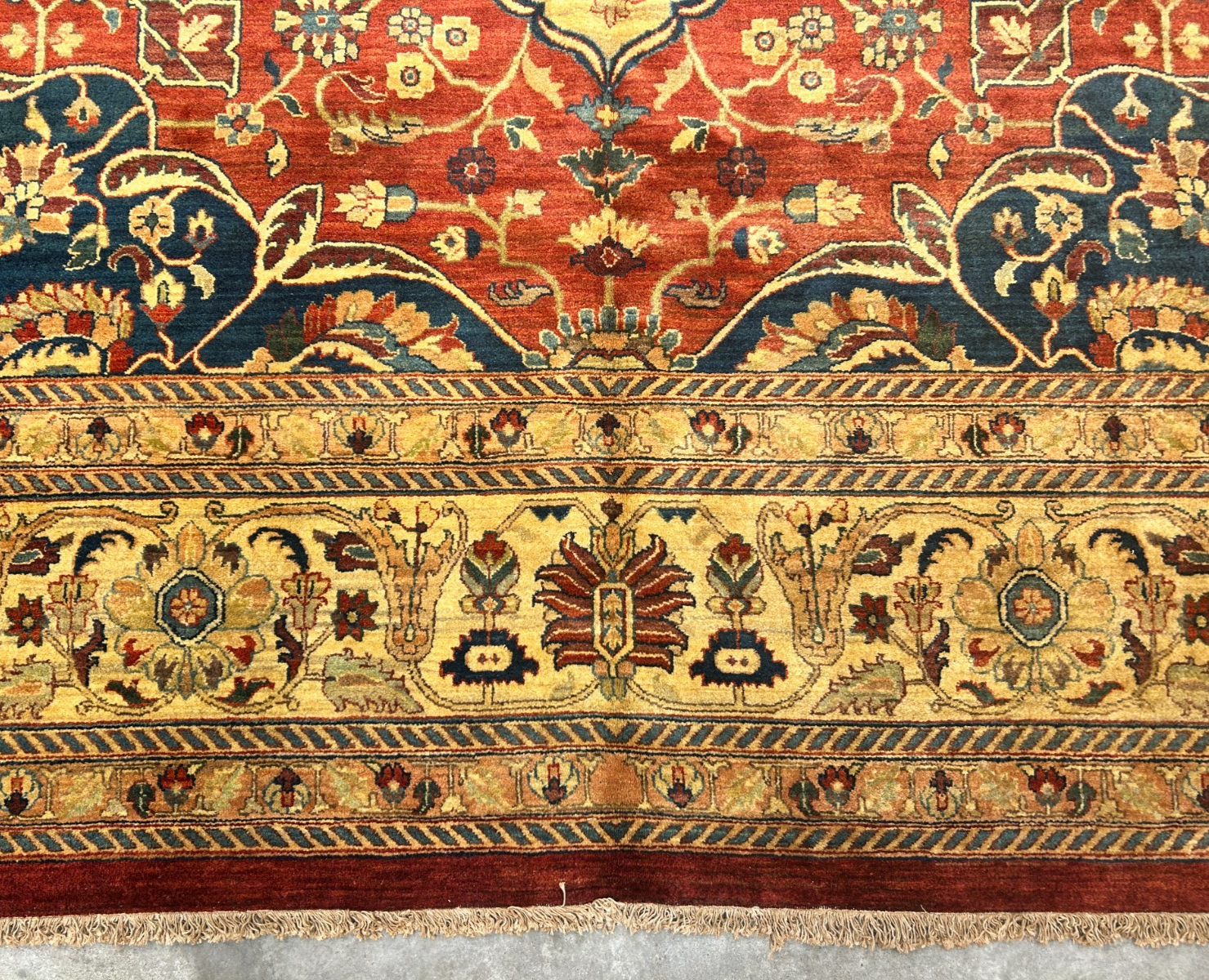 11'11"x15'5" Hand-Knotted 100% Wool Pile Herize Area Rug - Carpet