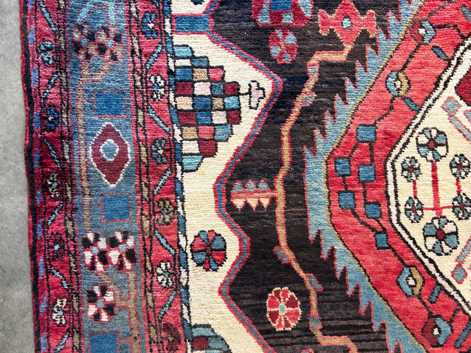 4'11" x 11'4'' Hand-Knotted 100% Lamb Wool Pile Nahavande Area Rug - Carpet