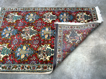 3'5"x5'2" Hand-Knotted 100% Lamb Wool Bakhtiarie Carpet - Area Rug