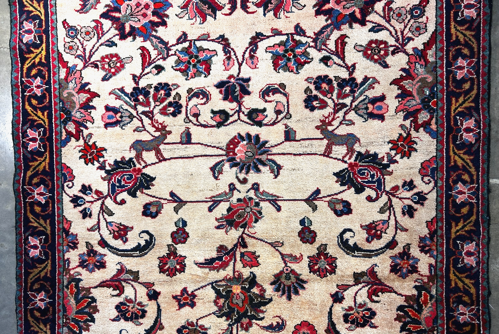 5'1" x 10'3" Hand-Knotted 100% Wool Pile Nahavande Area Rug - Carpet